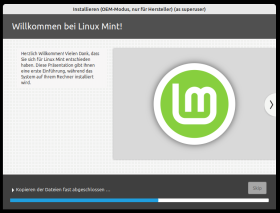 Installationsfortschritt