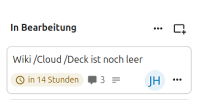 Screenshot einer Beispielkarte im Wiki Board